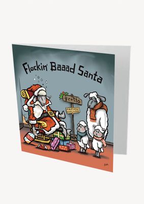 Baaad Santa’s Grotto Card | Funny Santa Christmas Card | Baaad Flockers®