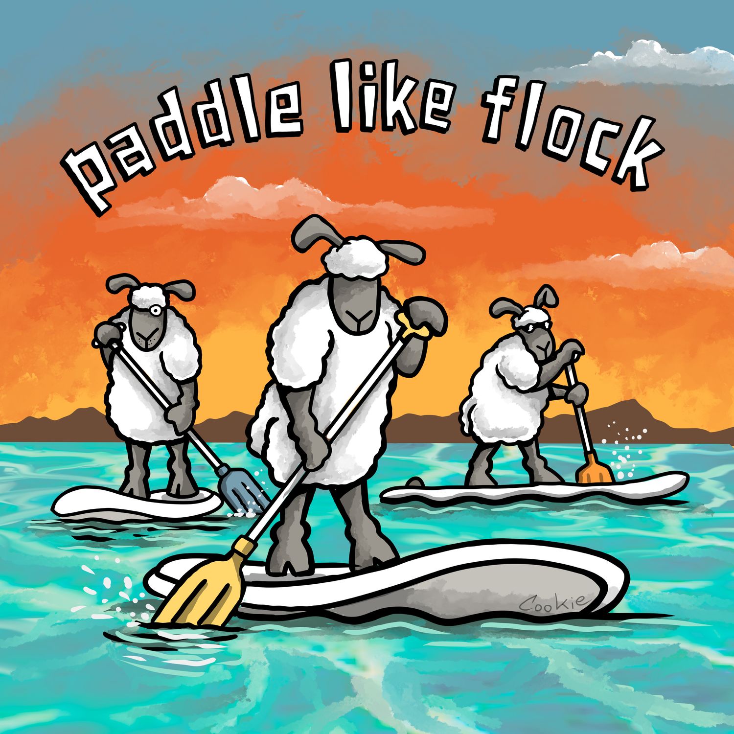 Flockers Metal Sign | Paddle Like Flock - SUP