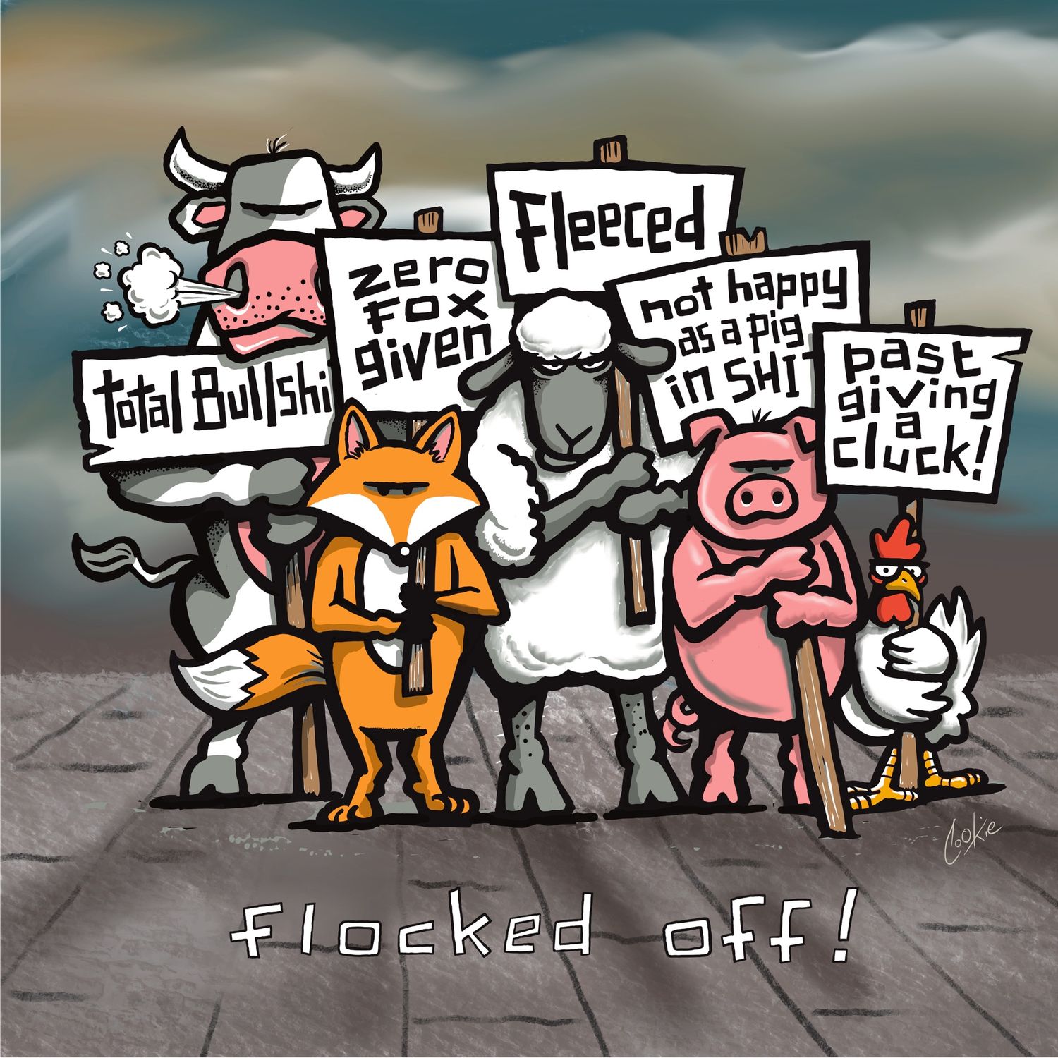 Flocked Off! | Meatl Man Cave Signs | Flockers