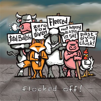 Flocked Off! | Meatl Man Cave Signs | Flockers