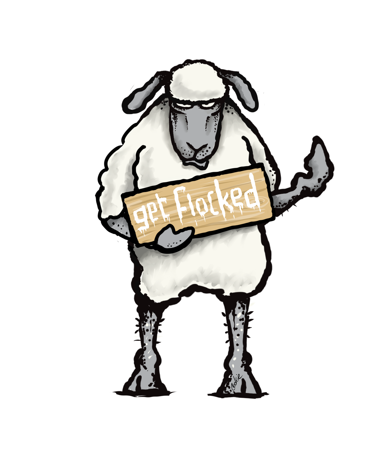 Get Flocked Car Sticker | Funny Sheep &amp; British Humour Window Decal | Baaad Flockers®