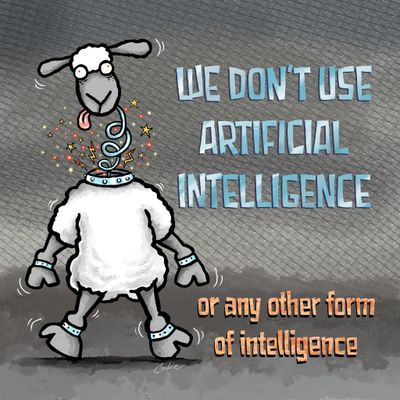 Artificial Intelligence Metal Sign | Funny Gifts | Baaad Flockers®