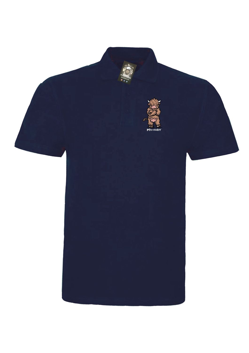 Mooody Short-Sleeved Polo | Heffie, Colour: Navy, Size: XS