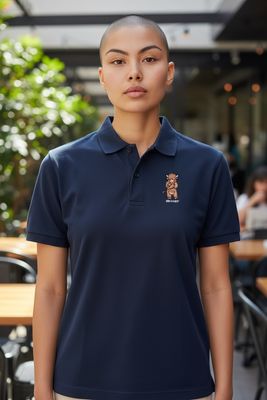 Heffie Embroidered Polo Shirt | Highland Cow Polo | Baaad Flockers®