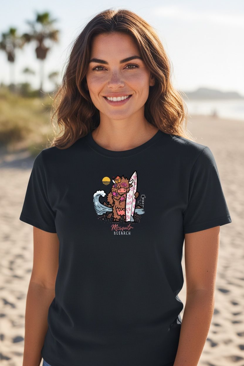 Mooody Beeach | Funny T-Shirt | Baaad Flockers