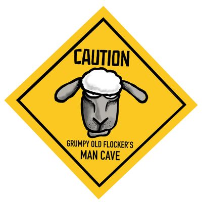 Flockers Metal Sign | Grumpy Old Flocker's Man Cave
