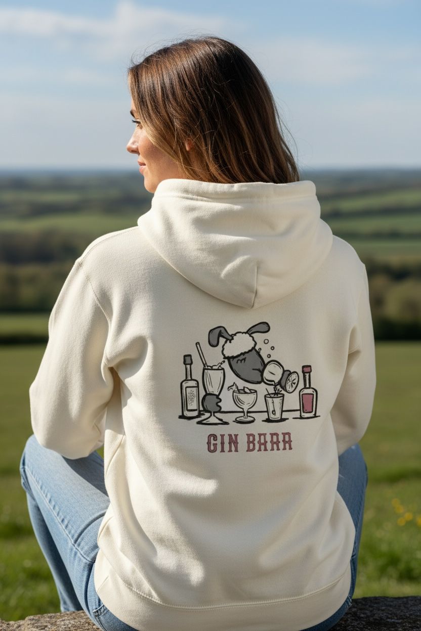 Gin Baaa Hoodie | Funny Gin Lover Graphic Hoodie | Baaad Flockers®
