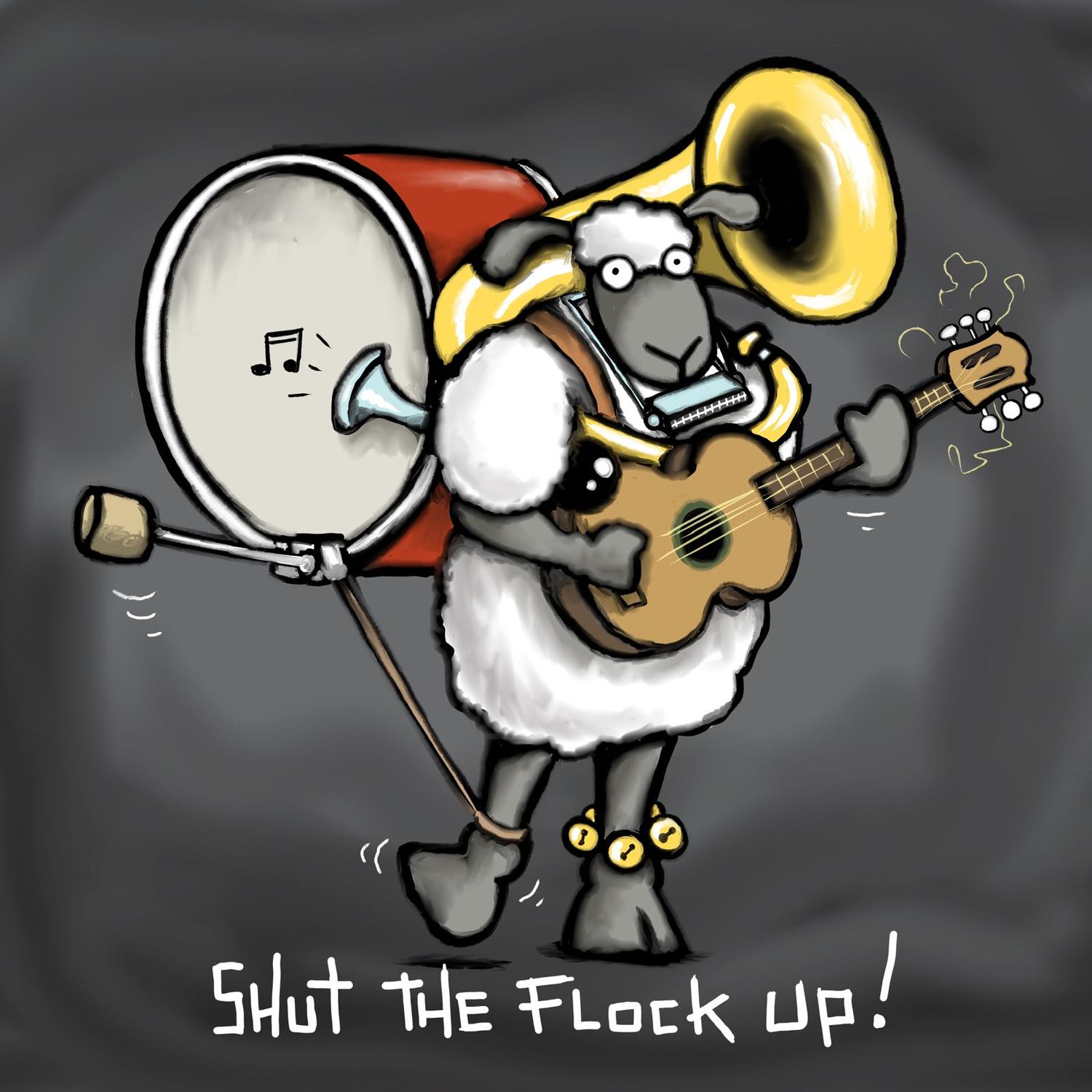 Shut the Flock Up Metal Sign | Funny Sheep &amp; Man Cave Gift | Baaad Flockers®
