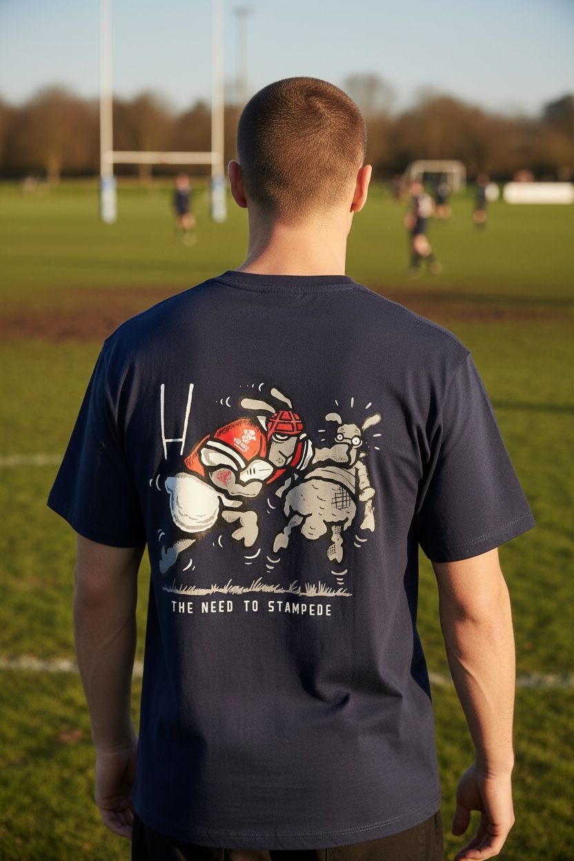Stampede Wales  | Rugby Funny T-Shirt | Baaad Flockers
