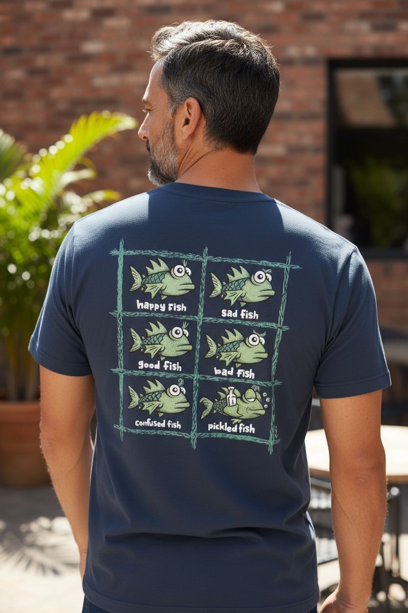 Happy Fish | Retro T-Shirt |  Flockers