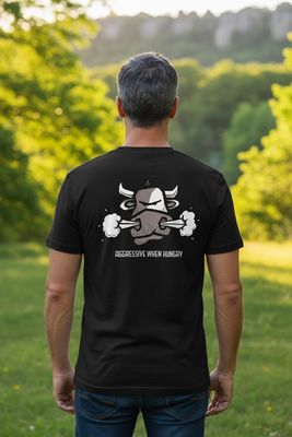 Aggressive When Hungry | Funny T-Shirt | Flockers