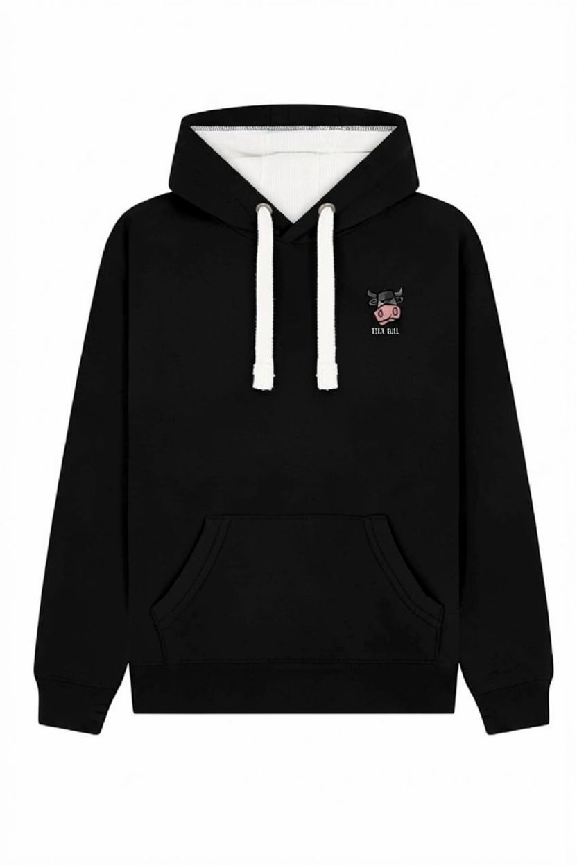Aggressive When Hungry | Rugged Hoodie | Flockers, Colour: Dusty Black, Size: XS
