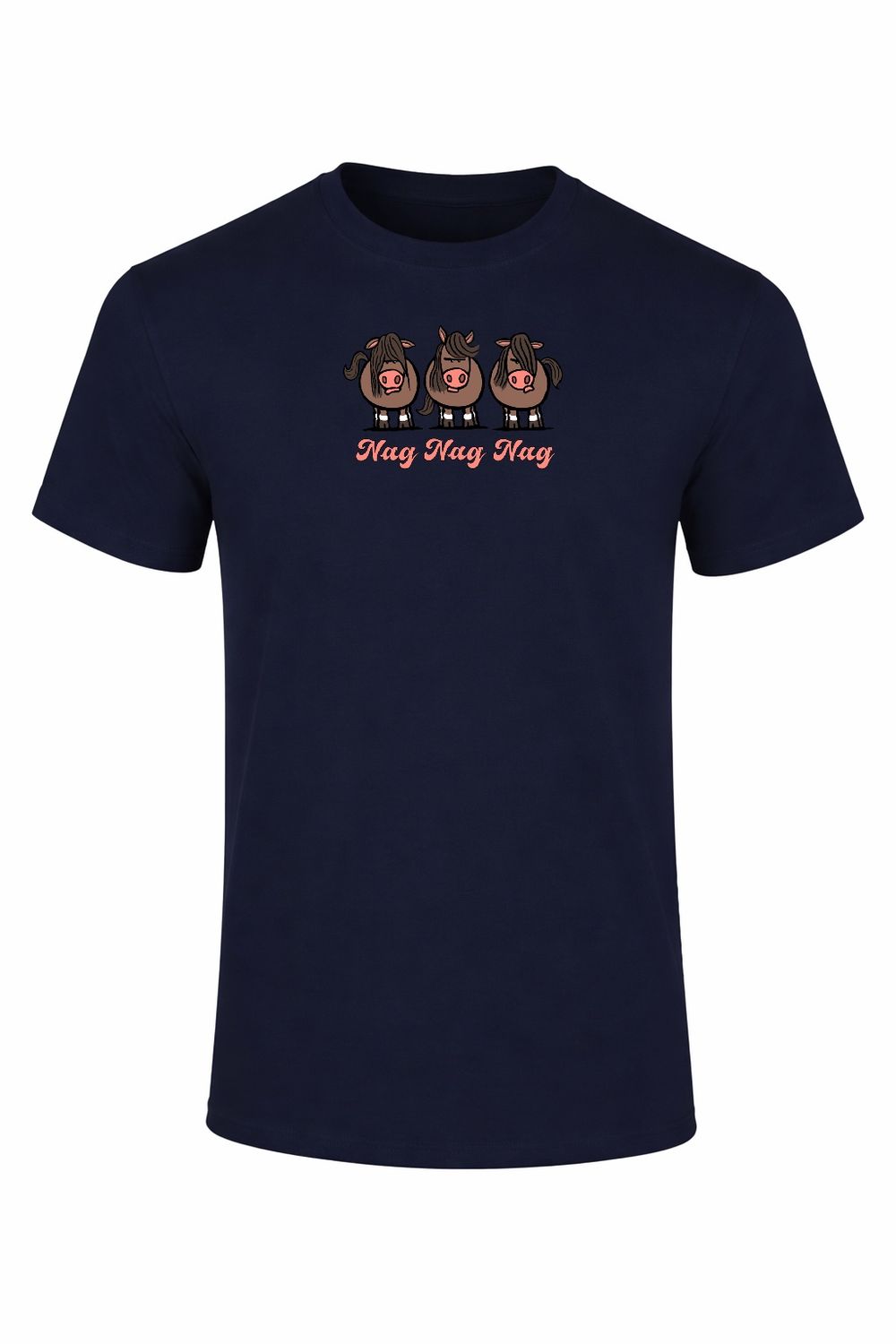 Nag Nag Nag | Funny T-Shirt | Flockers, Colour: Navy, Size: XS