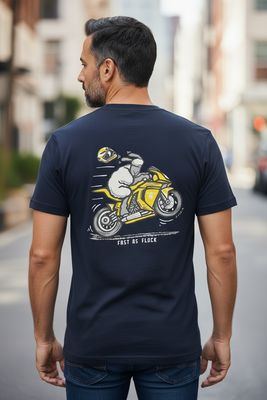 Fast As Flock | Funny Motorbike T-Shirt | Flockers