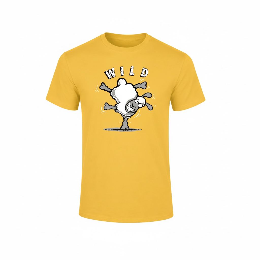 Little Flockers Kid's T-Shirt | Wild, Colour: Yellow, Size: 3-4y