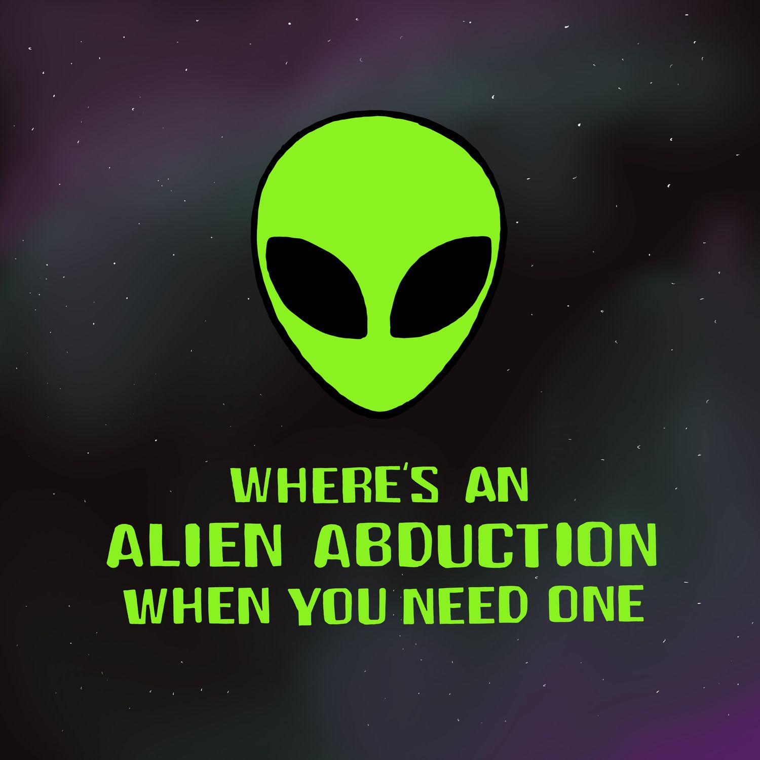 Alien Abduction Metal Sign | Funny UFO &amp; Sci-Fi Wall Art | Baaad ®