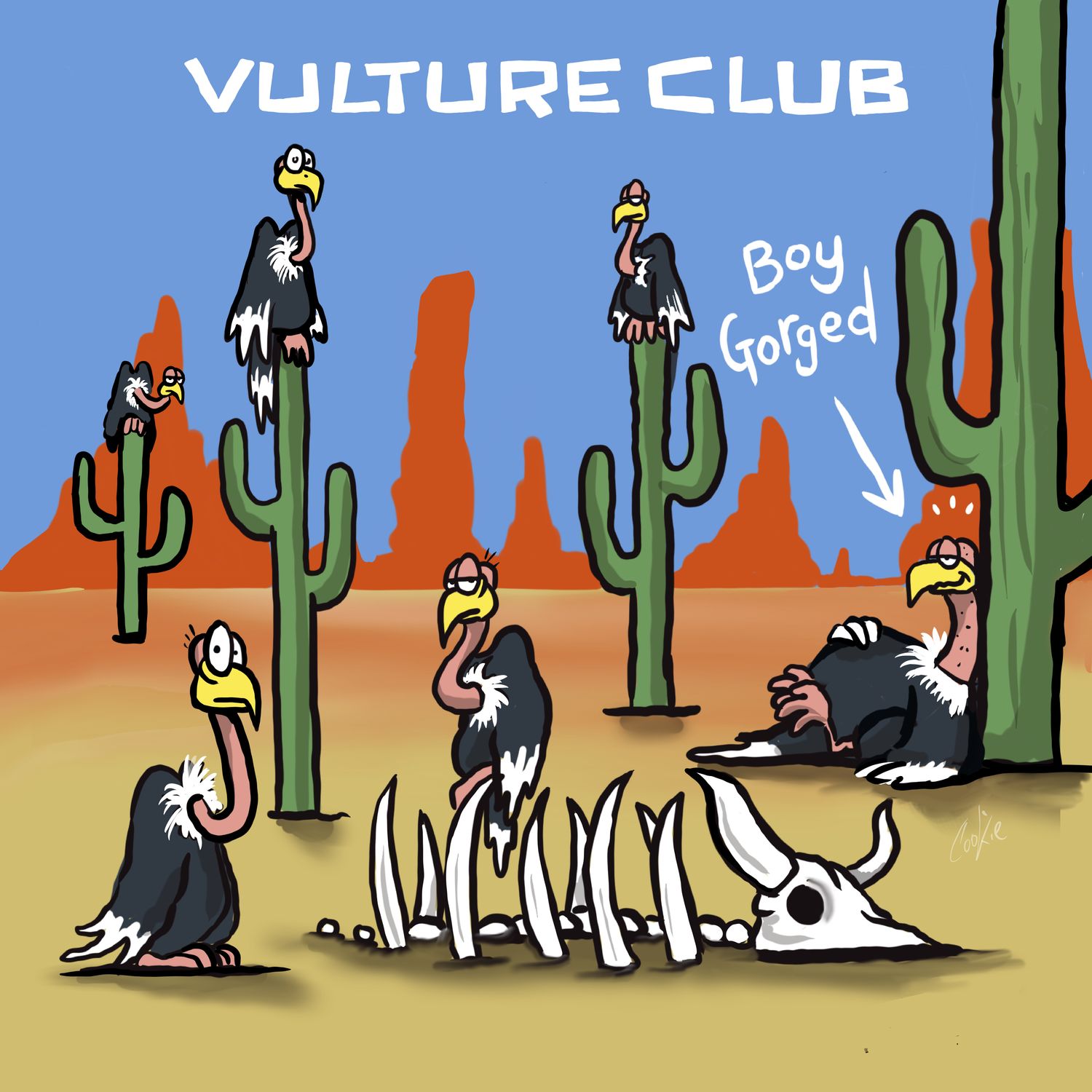 Vulture Club Metal Sign | Funny Bird &amp; Wildlife Gift | Baaad Flockers®