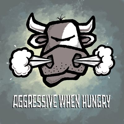Total Bull Metal Sign | Aggressive When Hungry