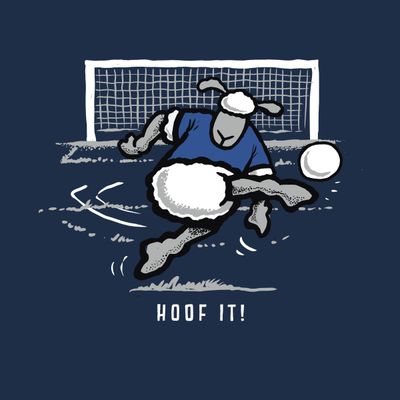 Hoof It Metal Sign | Funny Football Sheep Gift | Baaad Flockers®