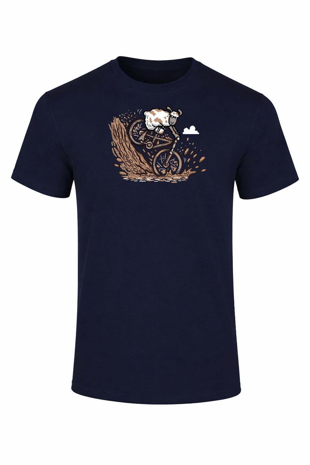 Muddy Kids T-Shirt | Funny Outdoor Adventure Tee | Little Flockers®, Colour: Navy, Size: 1-2y