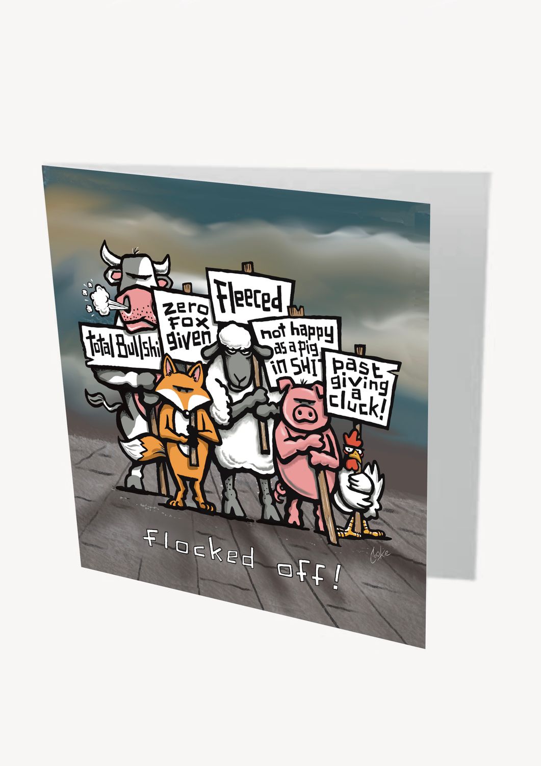 Flocked Off Birthday Card | Funny Rude Birthday Card | Baaad Flockers®