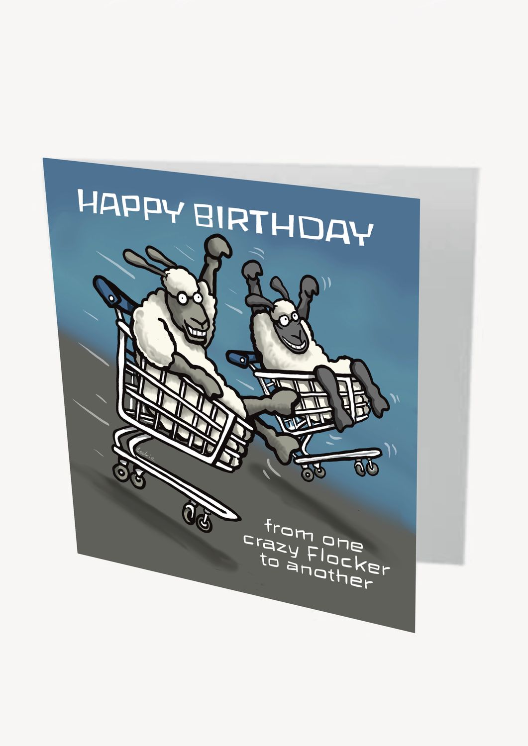 From One Crazy Flocker Birthday Card | Funny Best Friend Card | Baaad Flockers®