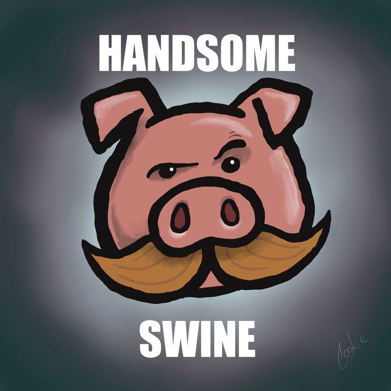 Handsome Swine Birthday Card | Funny Pig Card for Him | Baaad Flockers®