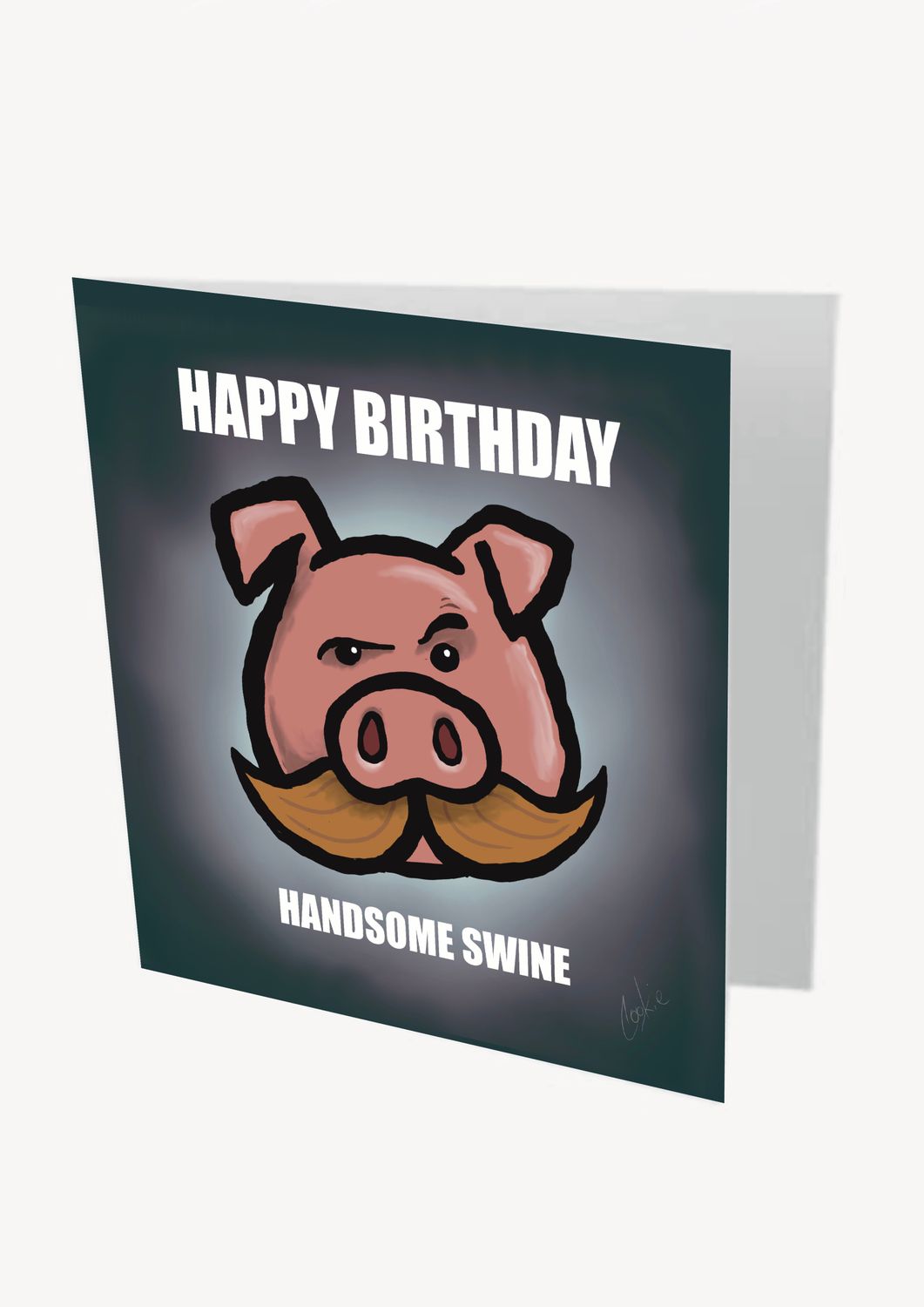 Handsome Swine Birthday Card | Funny Pig Card for Him | Baaad Flockers®