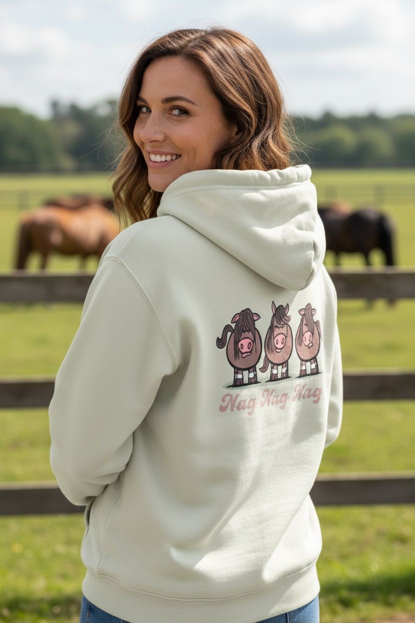 Nag Nag Nag Hoodie | Funny Horse Lover Hoodie | Baaad Flockers®