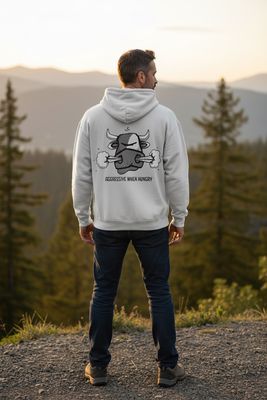 Aggressive When Hungry Zoodie | Funny Full-Zip Hangry Hoodie | Baaad Flockers®
