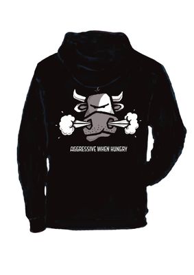Aggressive When Hungry Zoodie | Funny Full-Zip Hangry Hoodie | Baaad Flockers®
