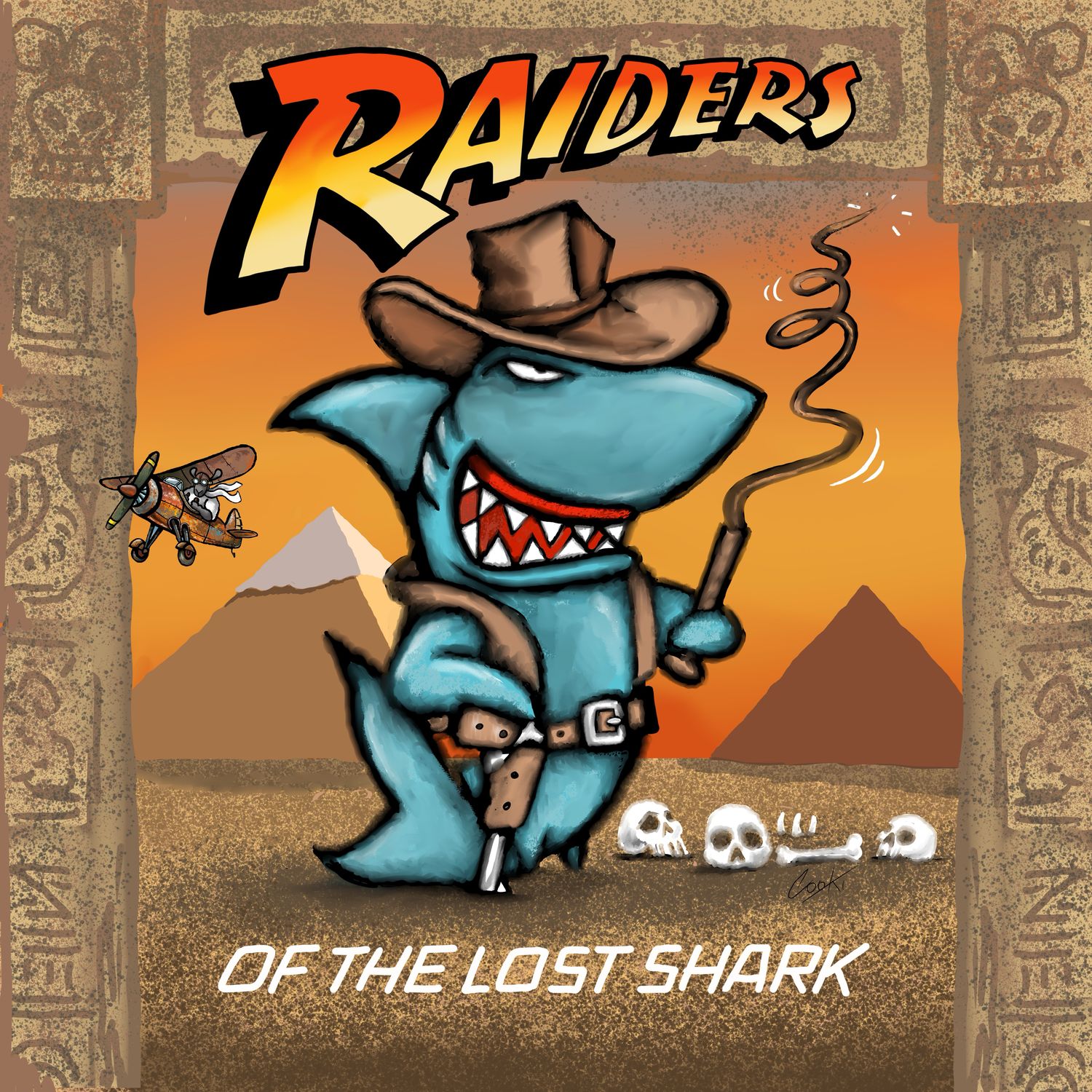 Raiders of the Lost Shark Sign | Funny Shark Gift | Baaad Flockers®