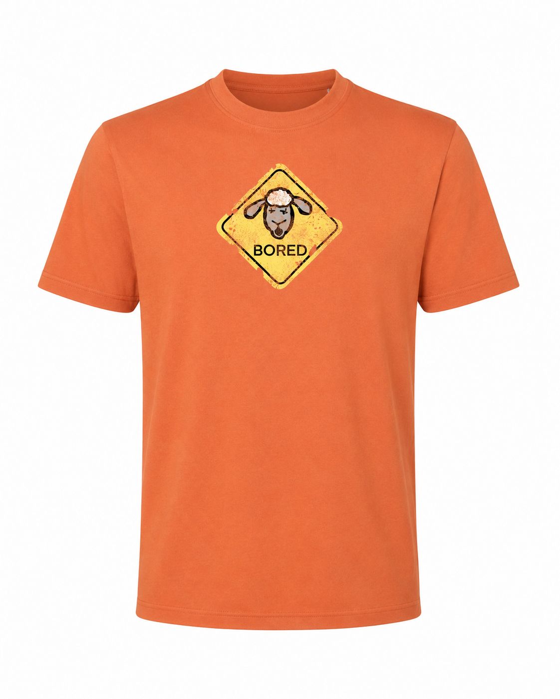 Bored | Funny T-shirt | Flockers, Colour: Orange, Size: XL