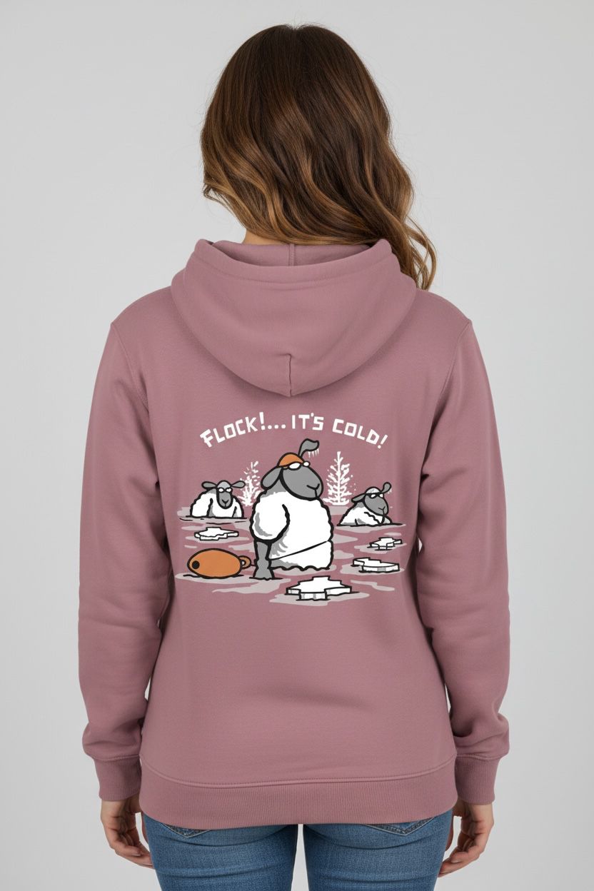 Flock It’s Cold Hoodie | Funny Winter Graphic Hoodie | Baaad Flockers®
