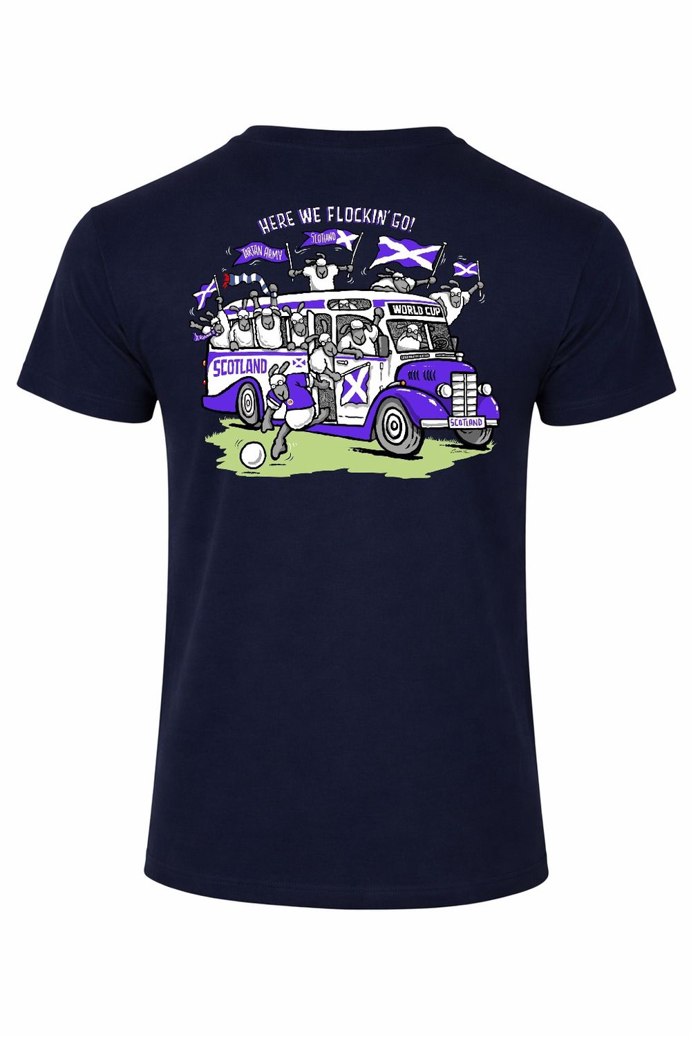 Here We Go -Scotland | Football T-shirt | Baaad Flockers