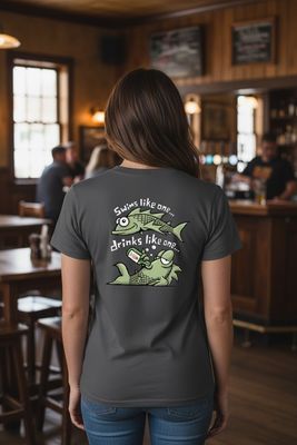 Swims Like One, Drinks Like One | Drinking T-shirt | Flocker