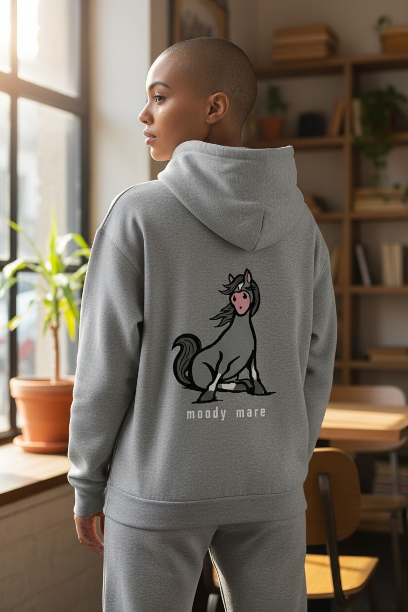 Mooody Mare | Rugged Hoodie | Flockers, Colour: Grey, Size: XS