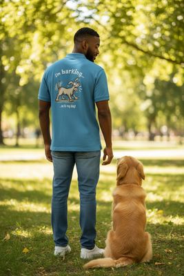 I'm Barking So Is My Dog | Funny Dog Short-Sleeved Polo
