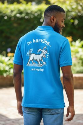 I'm Barking So Is My Dog | Funny Dog Short-Sleeved Polo