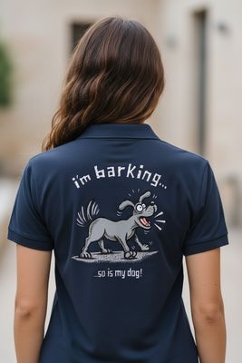 Barking Mad So Is My Dog Polo Shirt | Funny Dog Owner Polo | Baaad Flockers®
