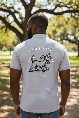 Barking Mad So Is My Dog Polo Shirt | Funny Dog Owner Polo | Baaad Flockers®