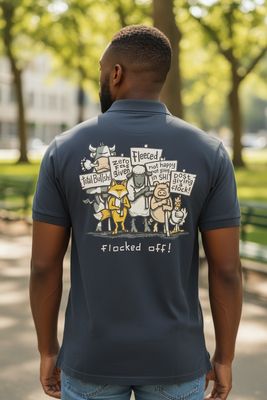 Flocked Off! Polo Shirt | Funny British Humour Polo | Baaad Flockers®