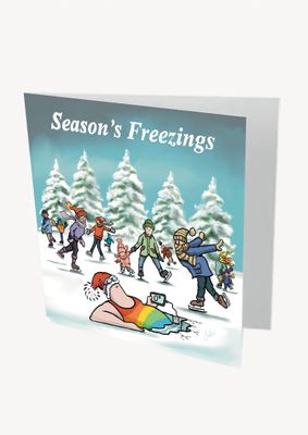 Seasons Freezings Christmas Card | Wild Swimming Card | Baaad Flockers®  Kimmer