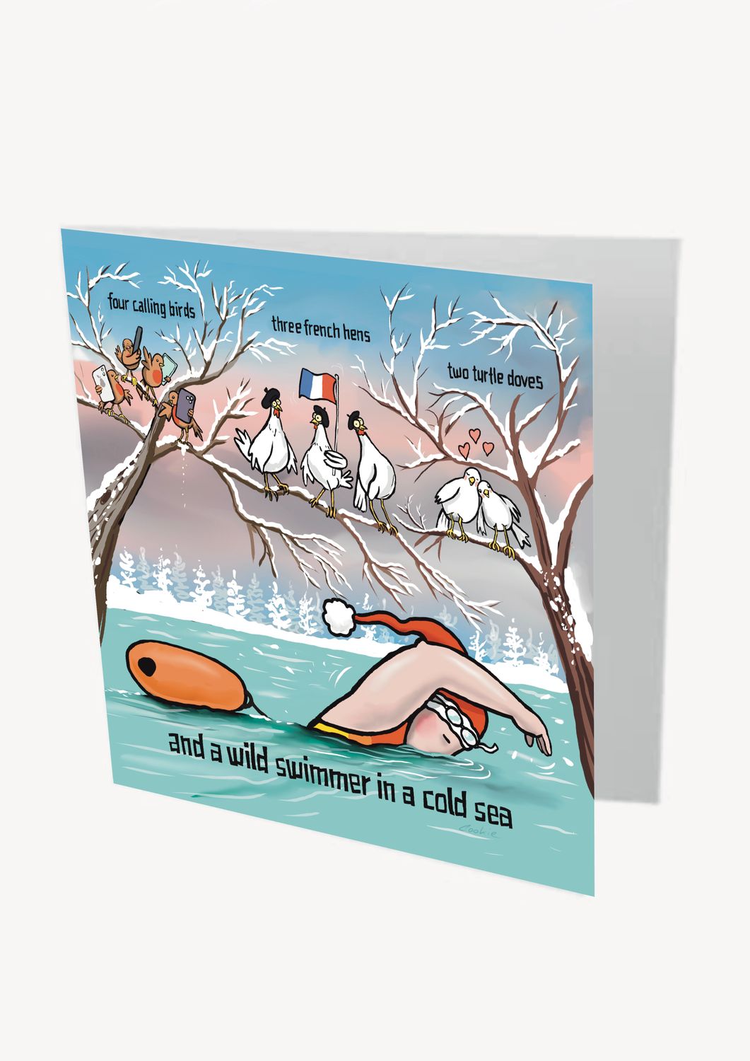 Calling Birds Card | Wild Swimming &amp; Nature Greeting Card | Baaad Flockers®