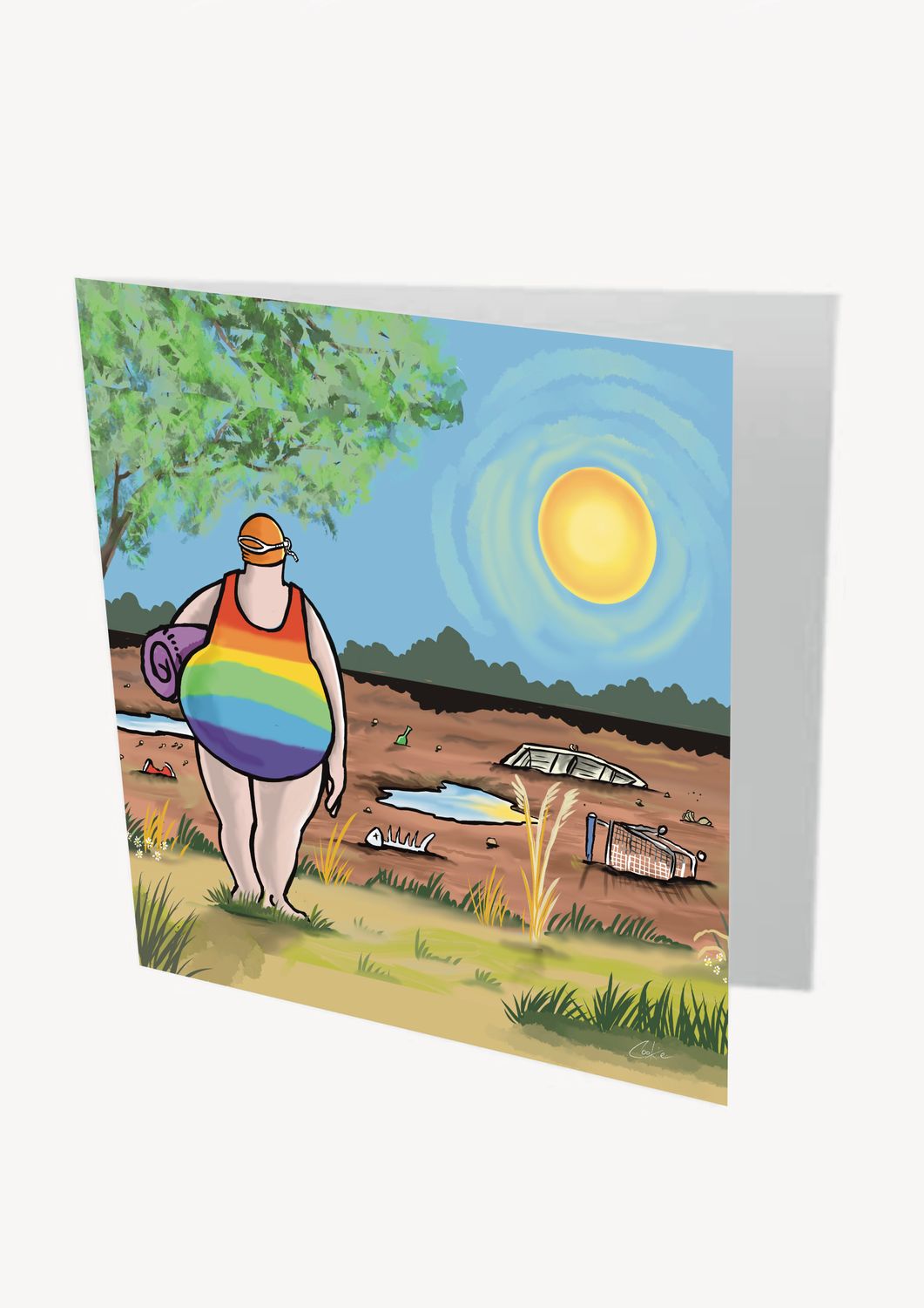 Drought Card | Funny Wild Swimming Greeting Card | Baaad Flockers®