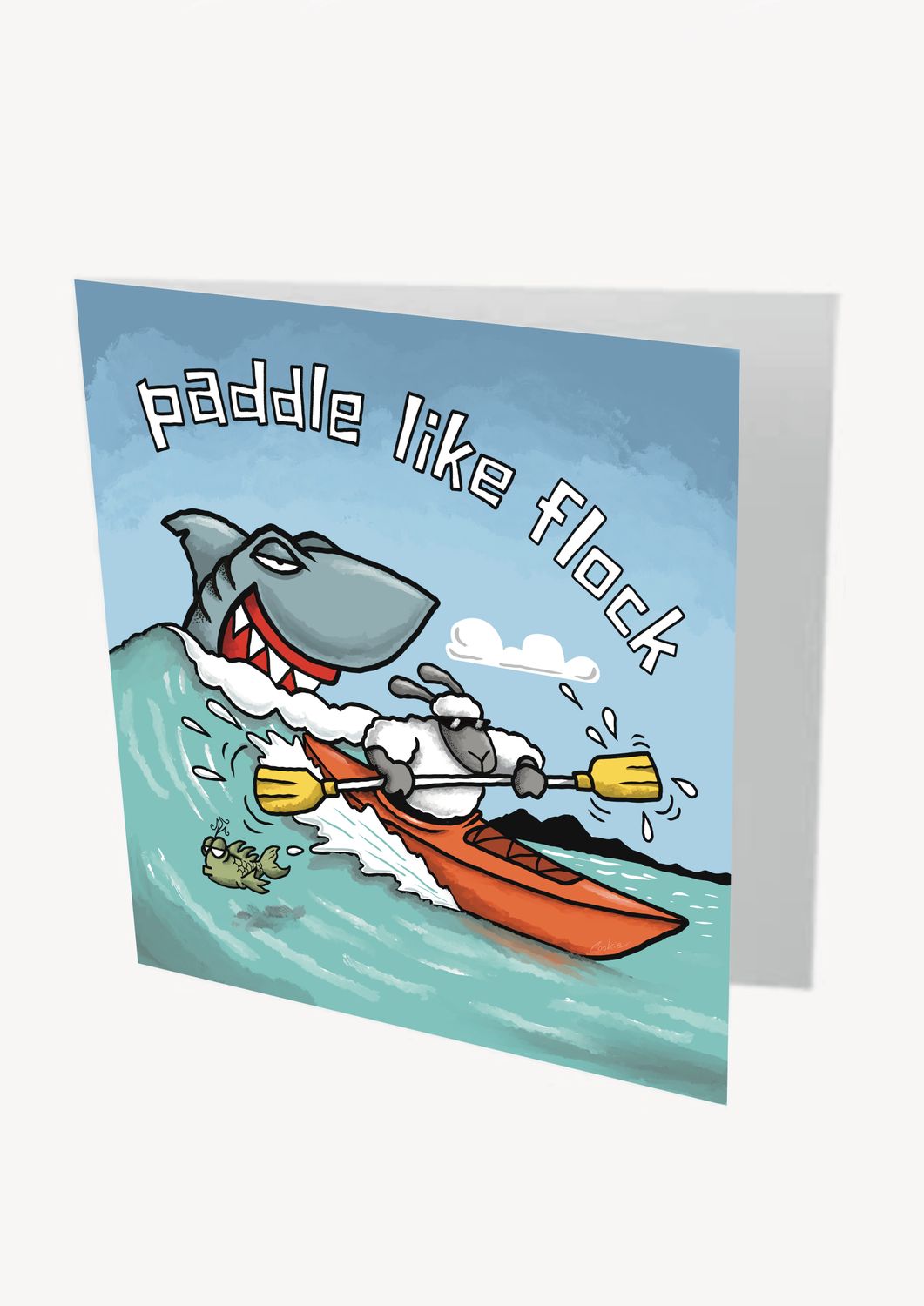 Paddle Like Flock Canoe Card | Funny Canoeing Birthday Card | Baaad Flockers®
