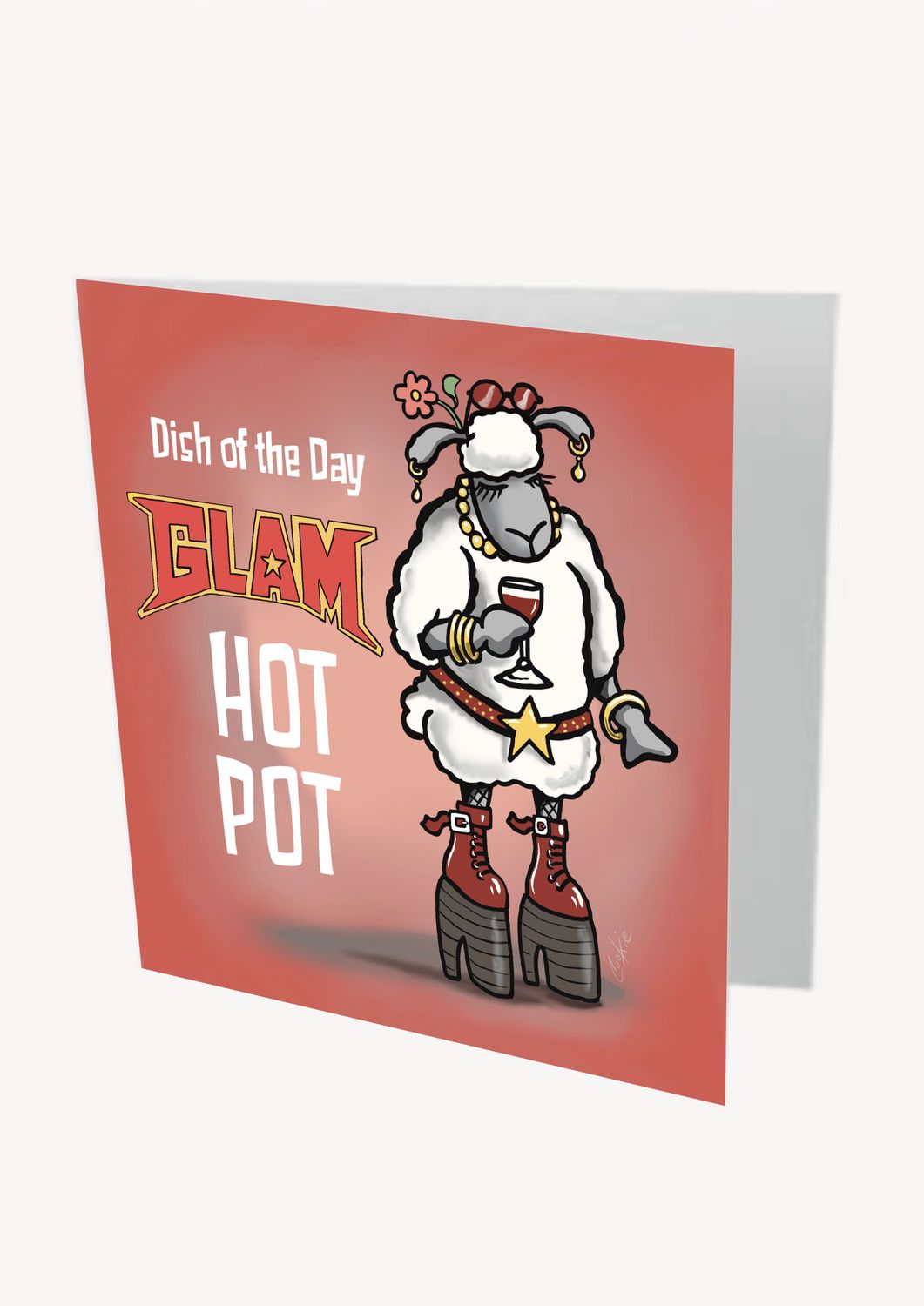 Glam Hot Pot Card | Funny &amp; Quirky Greeting Card | Baaad Flockers®