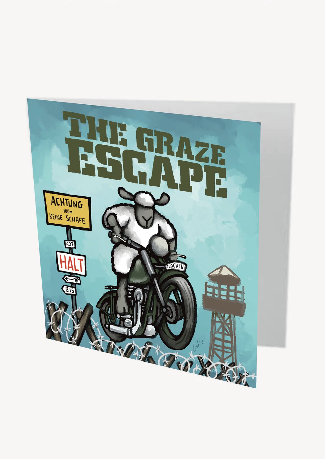 The Graze Escape Card | Funny Sheep Birthday Card | Baaad Flockers®