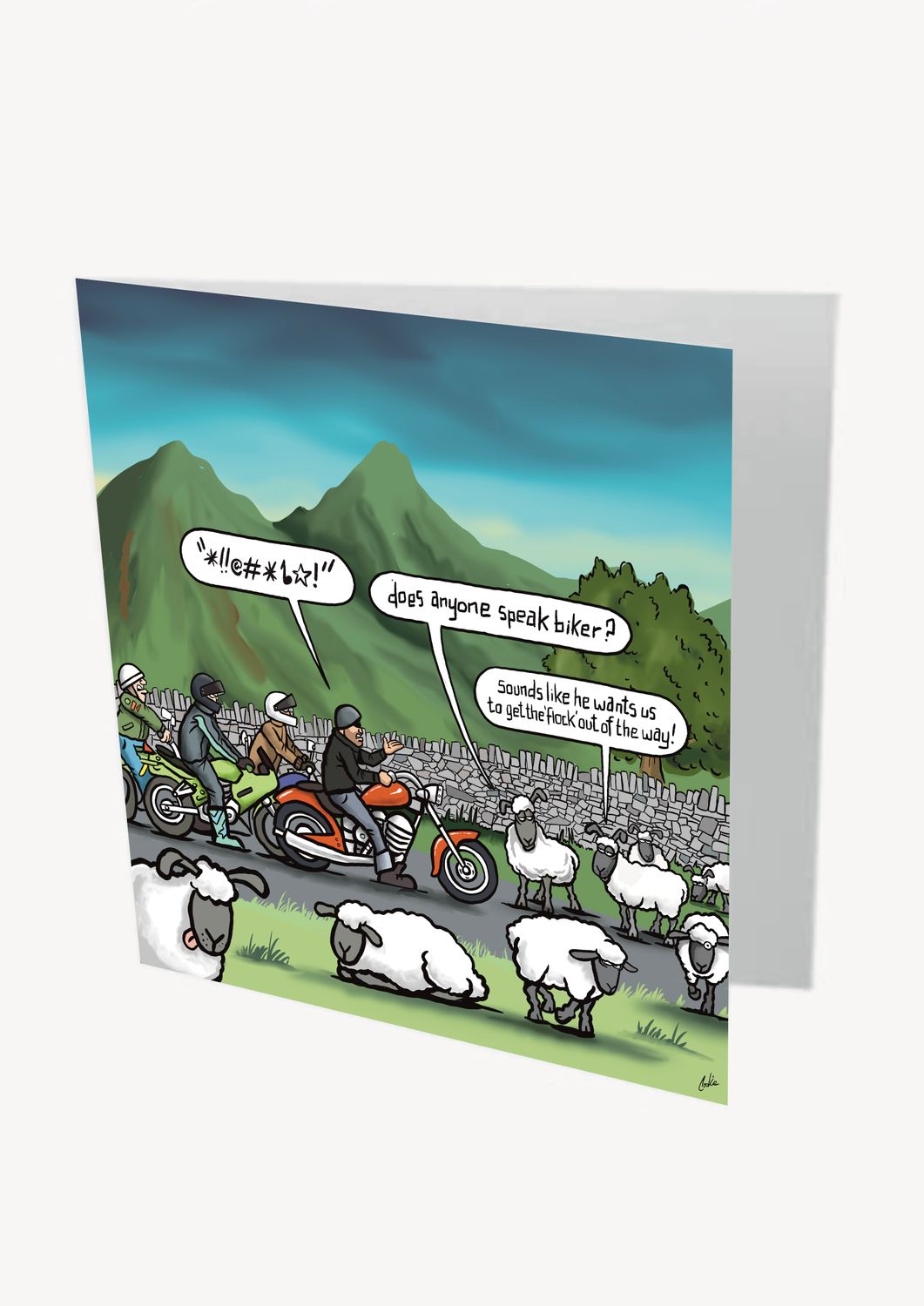 Let’s Get Outta Here Card | Funny Adventure &amp; Biker Card | Baaad Flockers®