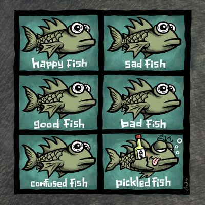 Cookie Classics Fridge Magnet | Happy Fish